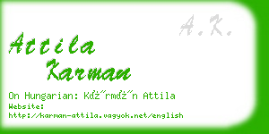 attila karman business card